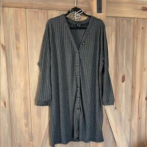 Women's Black Button-Up Sweater